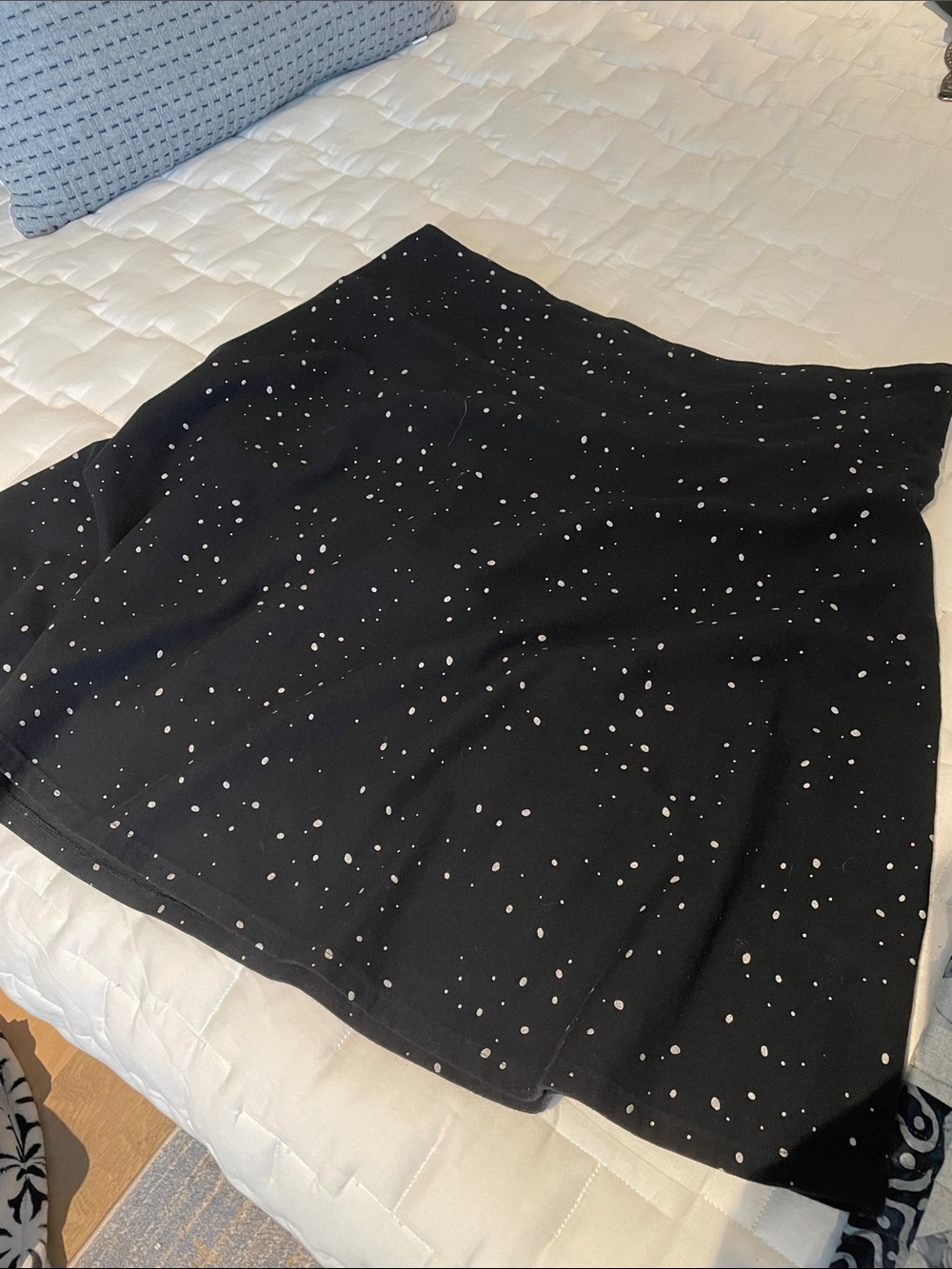 Black Speckled A-Line Skirt